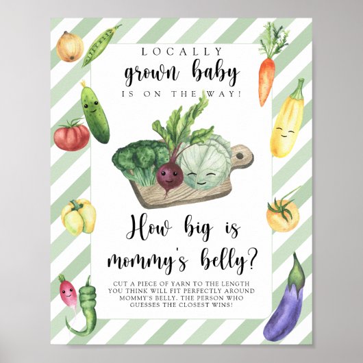 Poster veggie baby - quelle taille est le jeu du ventre d (Devant)