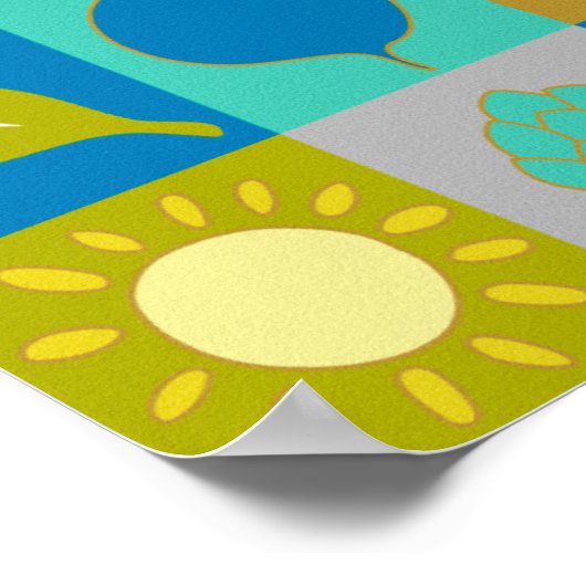 Poster Veggie Blocks I (Coin)