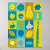 Poster Veggie Blocks I (Devant)
