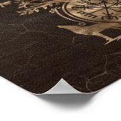 Poster Vegvisir - Viking Compas Ornement (Coin)