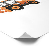 Poster Véhicule de chantier à décorer chargeuse pelleteus (Coin)