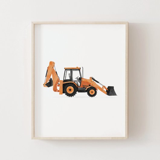 Poster Véhicule de construction Chargeuse pelleteuse arri