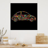 Poster Véhicule électrique Floral (Cuisine)