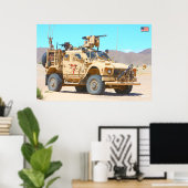 POSTER VÉHICULE PROTÉGÉ À L'AMBUSH RÉSISTANT AUX MINES (Bureau à domicile)