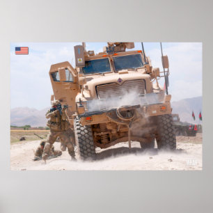 POSTER VÉHICULE PROTÉGÉ À L'AMBUSH RÉSISTANT AUX MINES