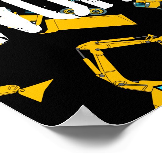 Poster Véhicules de construction (Coin)