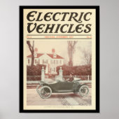 Poster Véhicules électriques Automobiles Vintage Imprimer (Devant)