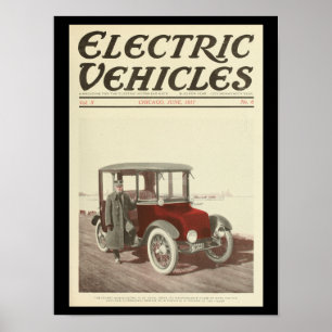 Poster Véhicules électriques Automobiles Vintage Imprimer