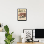 Poster Véhicules électriques Automobiles Vintage Imprimer (Bureau à domicile)