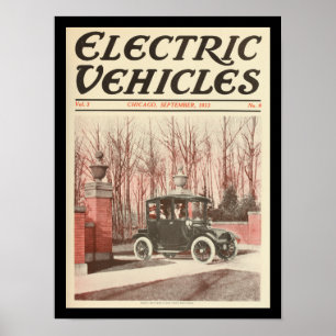 Poster Véhicules électriques Automobiles Vintage Imprimer