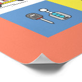 Poster Véhicules et Camions Mignons pour Enfants Monogram (Coin)