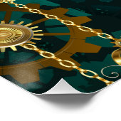 Poster Veille bijoux Steampunk sur un Arrière - plan vert (Coin)
