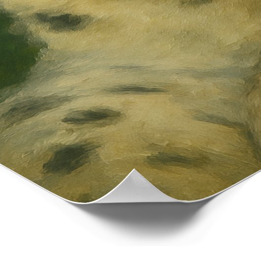 Poster Veille silencieuse - Léopard des neiges en feu de (Coin)