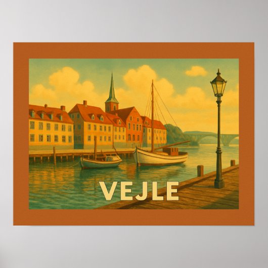 Poster Vejle Denmark Bridge (Devant)