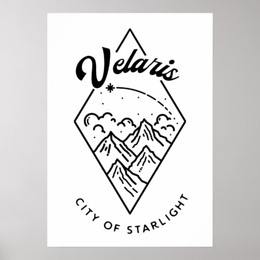 Poster Velaris Inspiré d'ACOTAR (Devant)