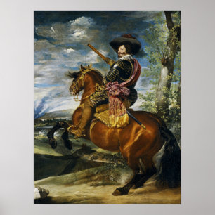 Poster Vélasquez - Gaspar De Guzmán Olivares à cheval