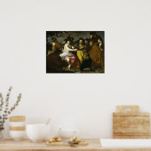Poster Vélasquez - Le Triomphe de Bacchus 1628 (Cuisine)