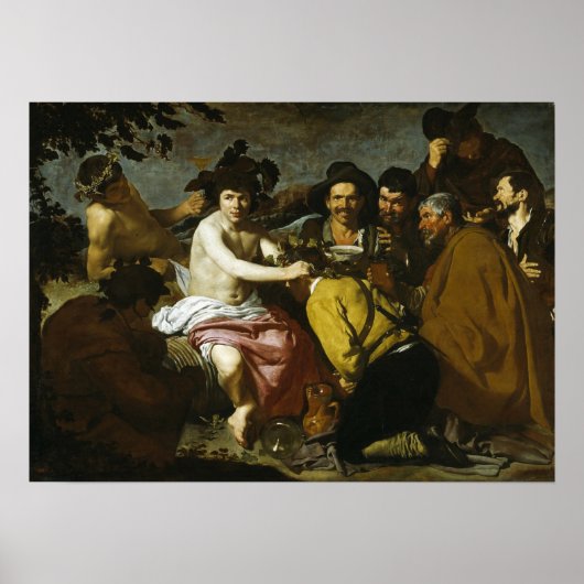 Poster Vélasquez - Le Triomphe de Bacchus 1628 (Devant)
