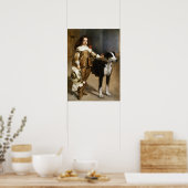 Poster Velázquez - Un idiot avec un chien 1650 (Cuisine)