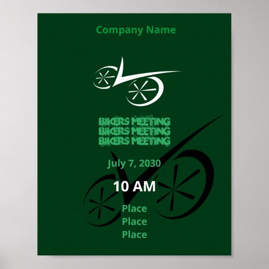 Poster Vélo à définition verte (Devant)