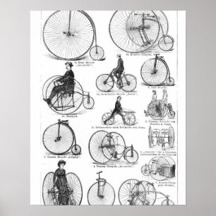 Poster Vélo à grande roue Penny Farthing