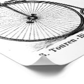 Poster vélo à roues hautes penny farine (Coin)