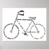 Poster Vélo Adventure Words (Devant)