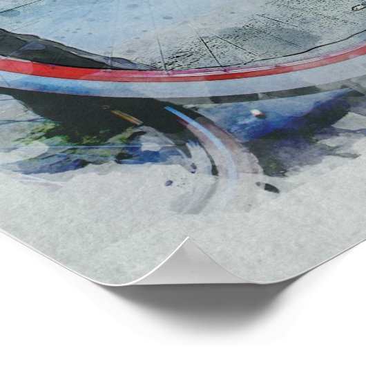 Poster Vélo, Amsterdam (Coin)