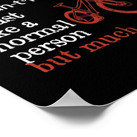 Poster Vélo amusant MTB Downhill VTT Mountain (Coin)