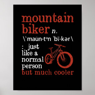Poster Vélo amusant MTB Downhill VTT Mountain