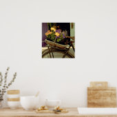 Poster Vélo antique et fleurs (Cuisine)
