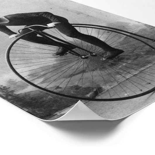 Poster Vélo avec grande roue avant (Coin)