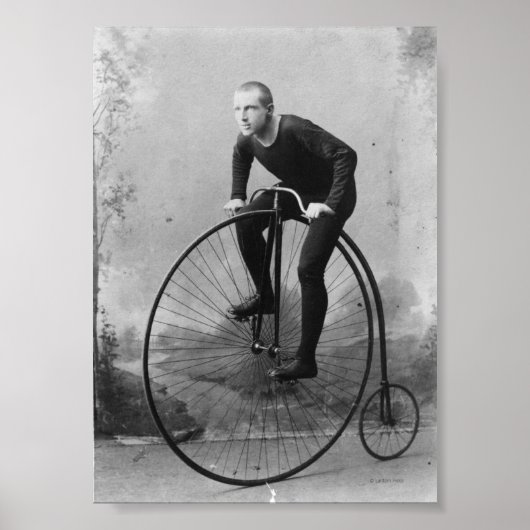 Poster Vélo avec grande roue avant (Devant)