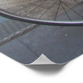 Poster Vélo avec panier de Hydrangeas (Coin)