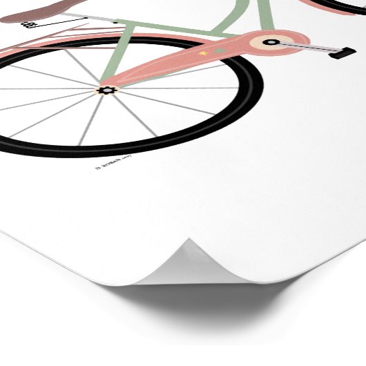 Poster Vélo Beach Cruiser (Coin)