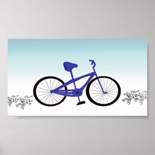 Poster Vélo bleu (Devant)
