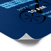 Poster Vélo bleu intelligent défini (Coin)