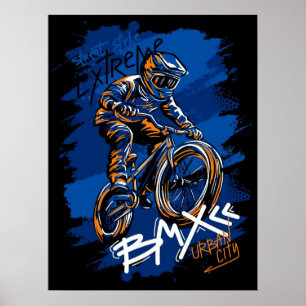 Poster Vélo BMX streetwear graffiti urbain