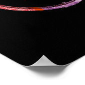 Poster vélo coloré sur noir (Coin)