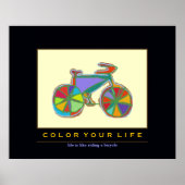 Poster vélo coloré VTT ART (Devant)