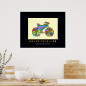 Poster vélo coloré VTT ART (Cuisine)