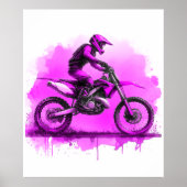 Poster Vélo couleur pourpre (Devant)