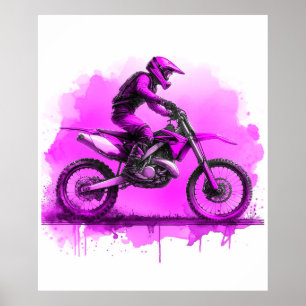 Poster Vélo couleur pourpre