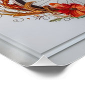 Poster Vélo d'automne Thanksgiving Blooms Wall Art (Coin)