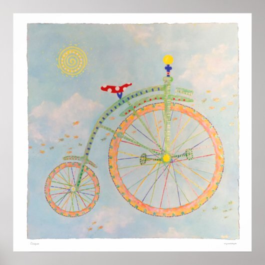 Poster Vélo de cirque imprimé (Devant)