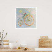 Poster Vélo de cirque imprimé (Cuisine)