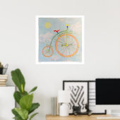 Poster Vélo de cirque imprimé (Bureau à domicile)