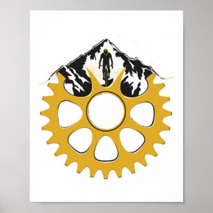 Poster Vélo de descente VTT Mtb Vélo de montagne Super po