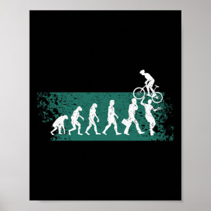 Poster Vélo de Montagne Cyclisme Tout Terrain Évolution D