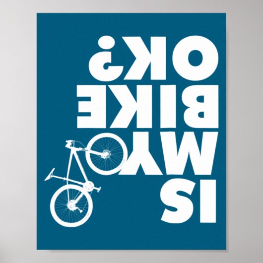 Poster Vélo de montagne drôle (Devant)